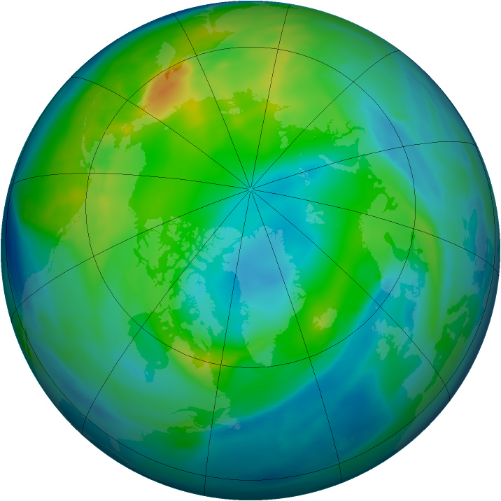 Arctic ozone map for 14 November 2004